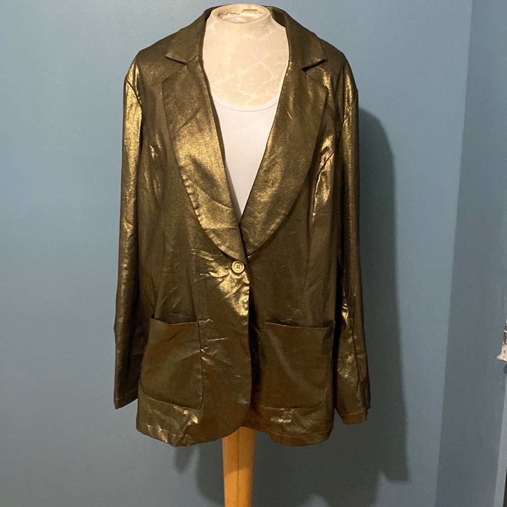 Metallic Gold Blazer 1XL